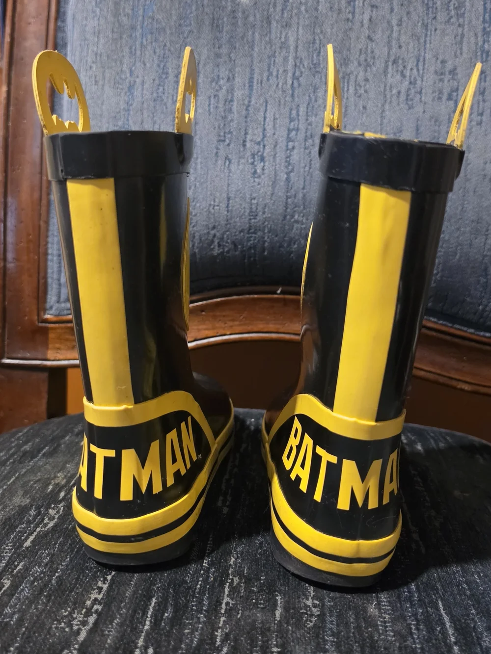 Western Chief Kids Black & Yellow Rain Boots with Pull Tabs